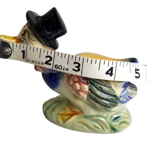 1950s Vintage Set of Mr. & Mrs. Duck Ceramic Salt & Pepper Shakers Made In Japan - Picture 13 of 16